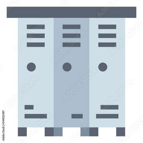 lockers flat icon style