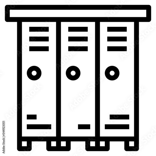 lockers line icon style