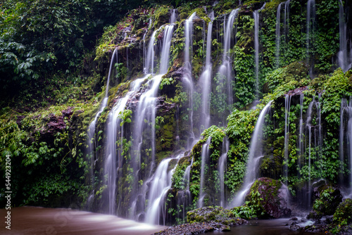 Waterfall Banyu Wana. The amazing nature of Bali, Indonesia. photo