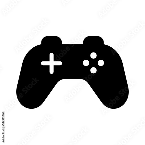 Joystick symbol game icon with solid style