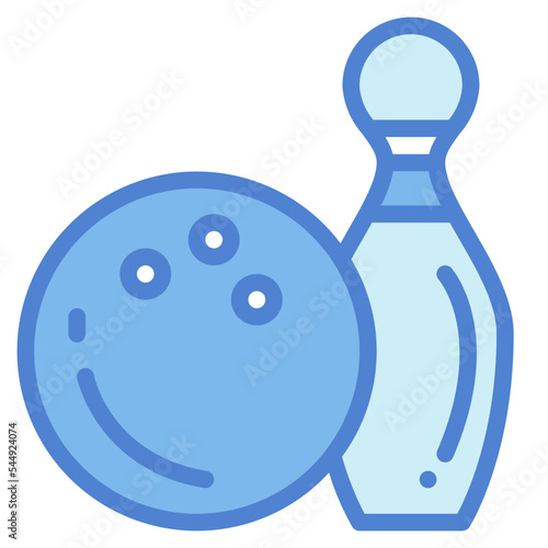 bowling two tone icon style