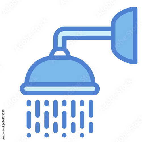 shower two tone icon style