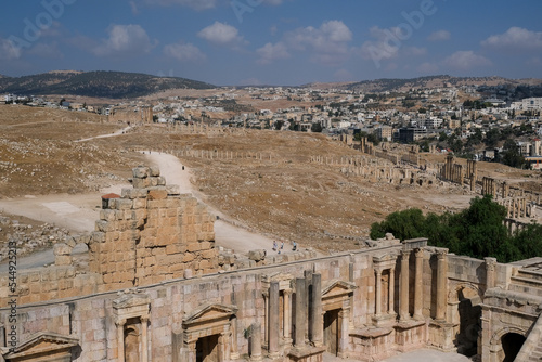 L' Ancienne cité de la Décapole romaine, Jérash en Jordanie