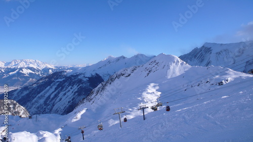 Kaprun Zell am See Austria Skiing Wintersport Alps European Blue Sky Sunny