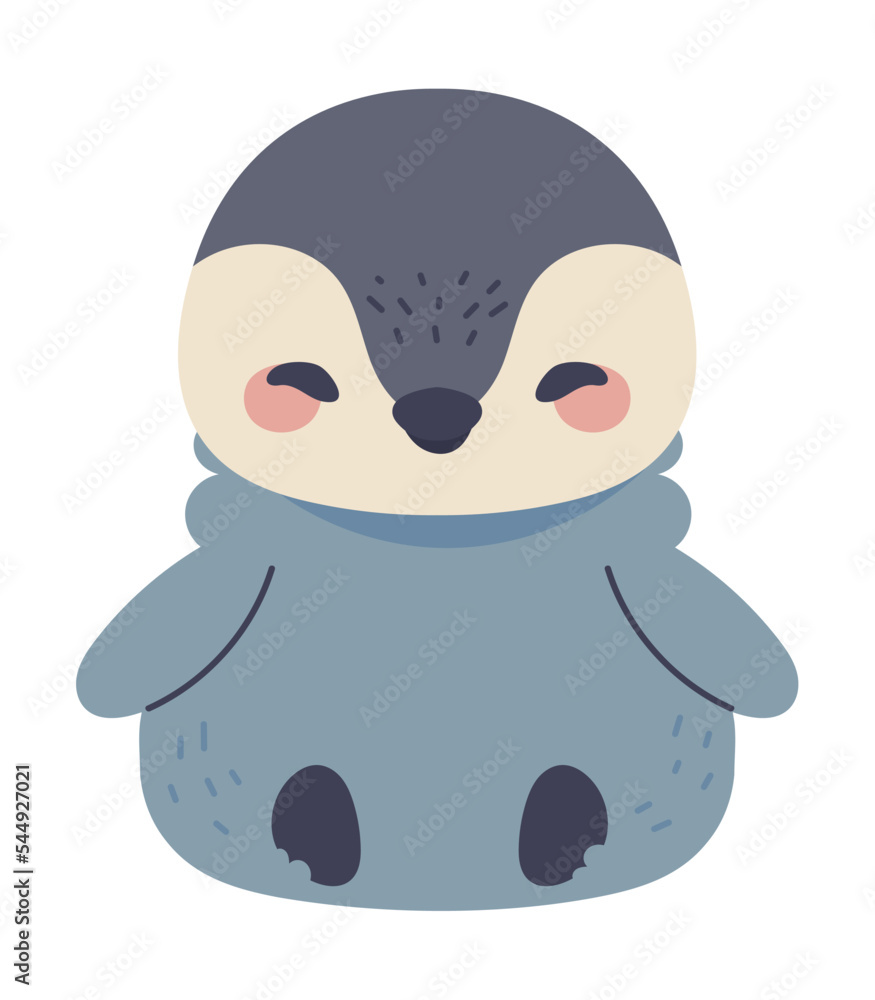 penguin kawaii animal vector de Stock | Adobe Stock