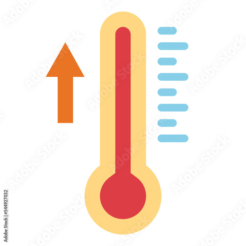 temperature flat icon style