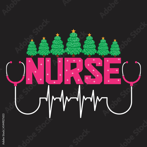 Obraz na plátne Christmas typography lettering hand-drawn t-shirt design