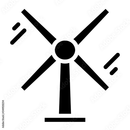 eolic energy glyph icon style