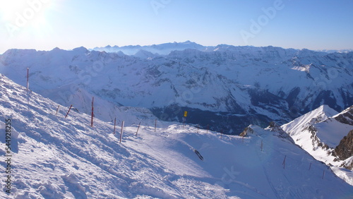 Kaprun Zell am See Austria Skiing Wintersport Alps European Blue Sky Sunny