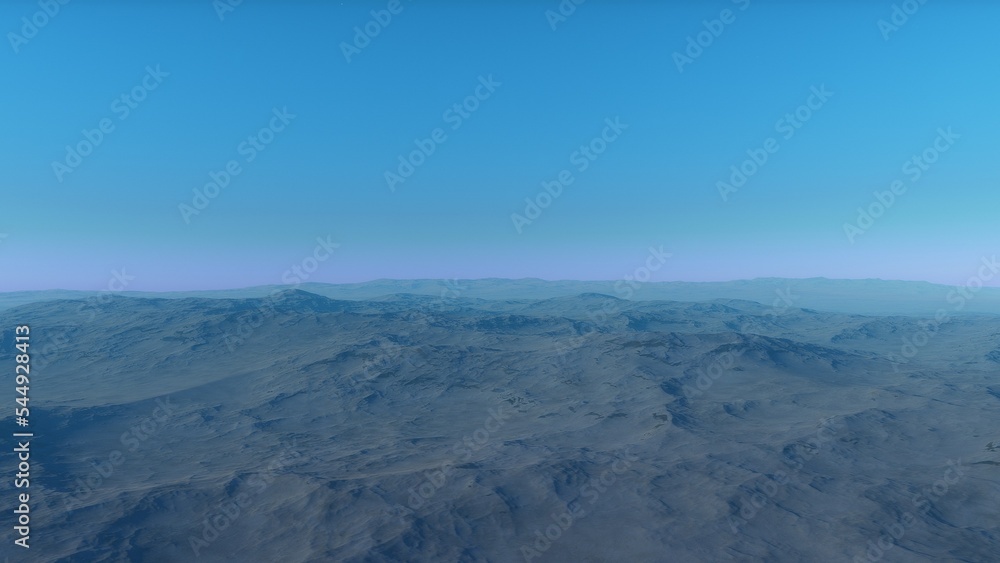 alien planet landscape, science fiction illustration, view from a beautiful planet, beautiful space background 3d render
