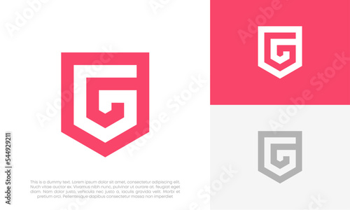Initial letter G guard logo design vector
