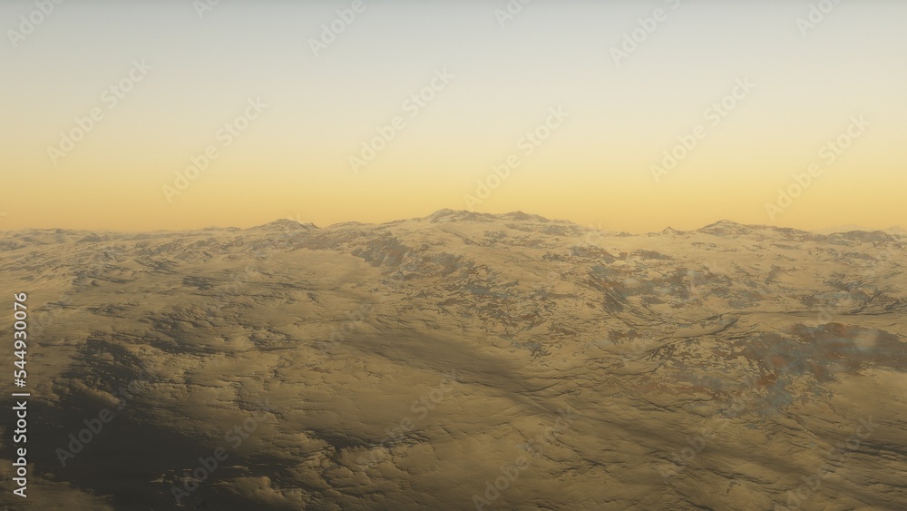 3d rendered Space Art: Alien Planet - A Fantasy Landscape
