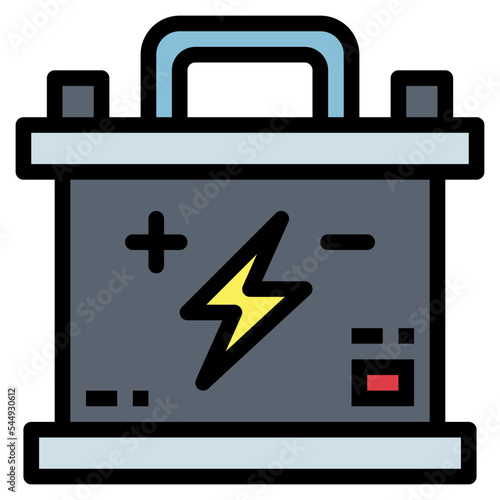 battery filled outline icon style