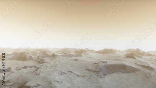 alien planet landscape, science fiction illustration, view from a beautiful planet, beautiful space background 3d render 