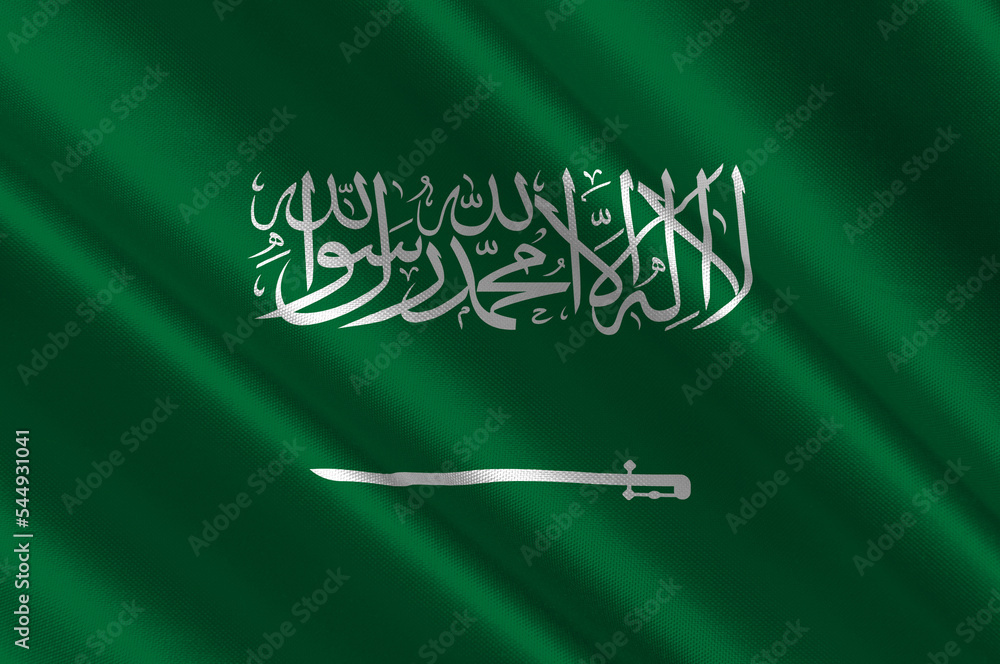 Flag of Kingdom of Saudi Arabia is a country on the Arabian Peninsula