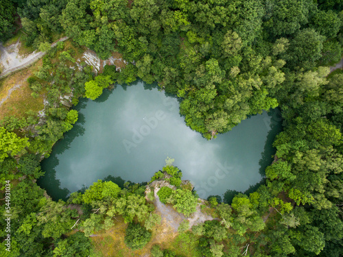 Swithland woods and Quarry/Reservoir, Leicester, UK.  photo