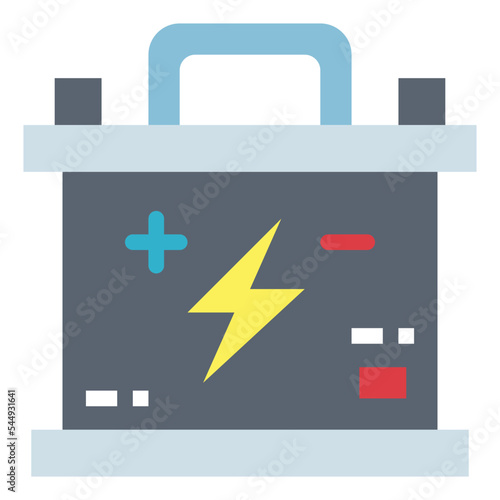 battery flat icon style