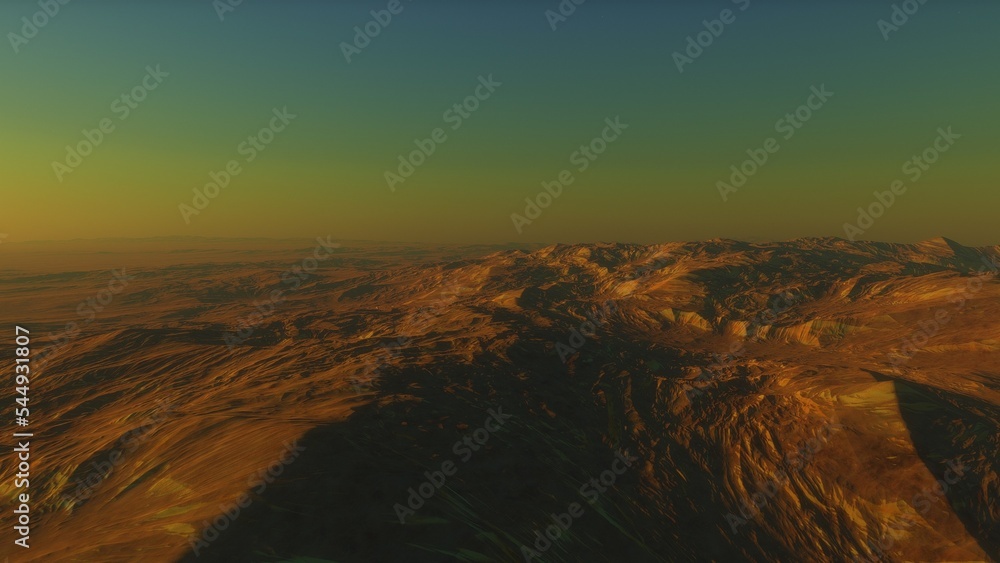 Fototapeta premium 3D fictional space scene 