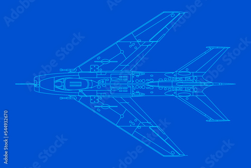 Avión de combate con ala en flecha