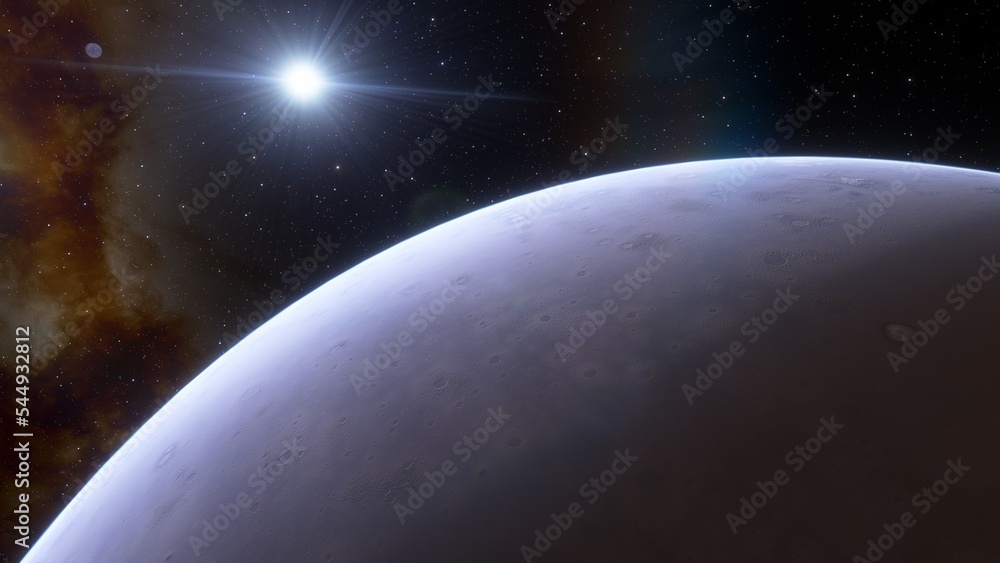 Obraz premium Planets and galaxy, science fiction wallpaper. Beauty of deep space. Billions of galaxy in the universe Cosmic art background 3d render