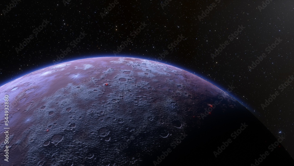 super-earth planet, realistic exoplanet, planet suitable for colonization, earth-like planet in far space, planets background 3d render
super-earth planet, realistic exoplanet, planet suitable for colonization, earth-like planet in far space, planets background 3d render