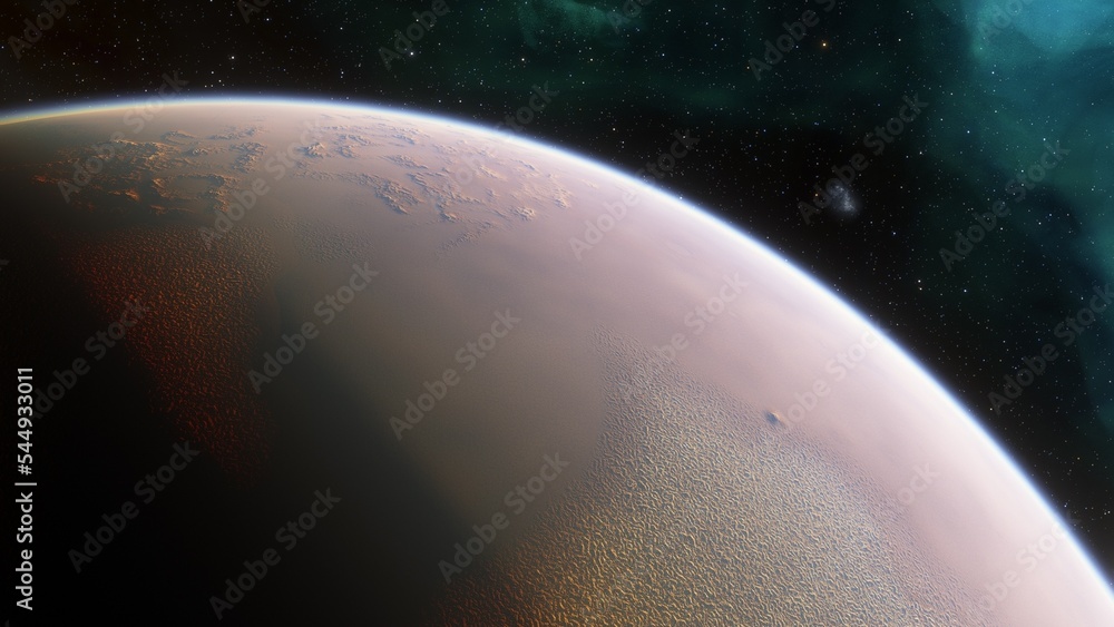 Fototapeta premium Planets and galaxy, science fiction wallpaper. Beauty of deep space. Billions of galaxy in the universe Cosmic art background 3d render