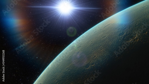 Abstract planets and space background