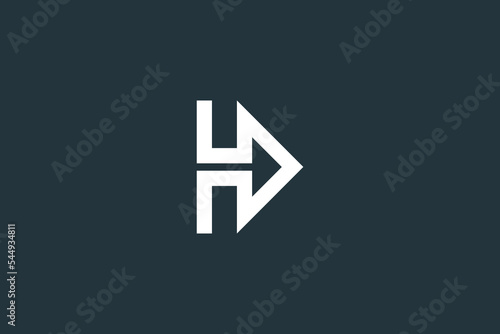 Alphabet HD, DH letter logo design template vector illustration.