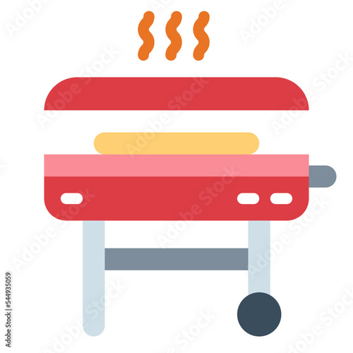 barbecues flat icon style