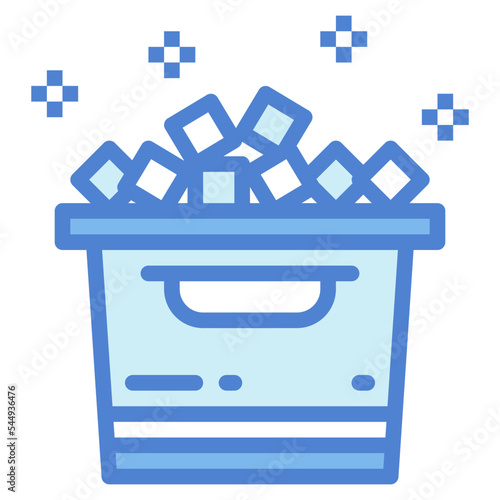 ice bucket two tone icon style