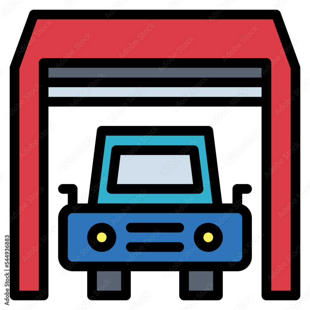car service filled outline icon style car service filled outline icon style
