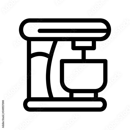 electric mixer line icon illustration vector graphic