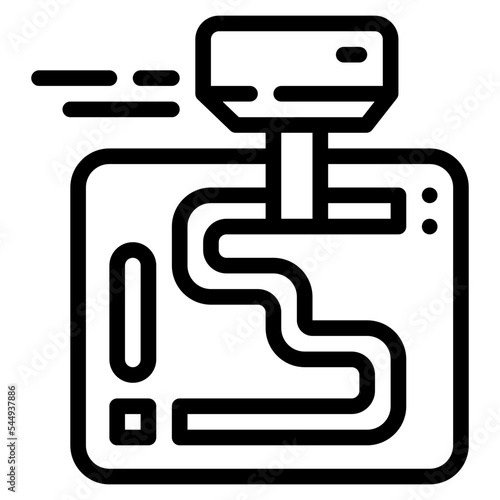 gearshift line icon style