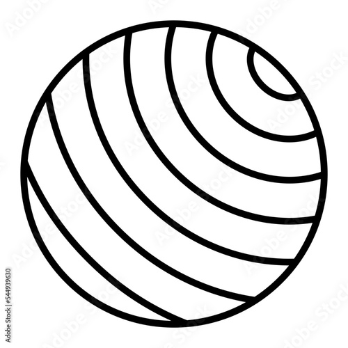 Gym Ball Line Icon