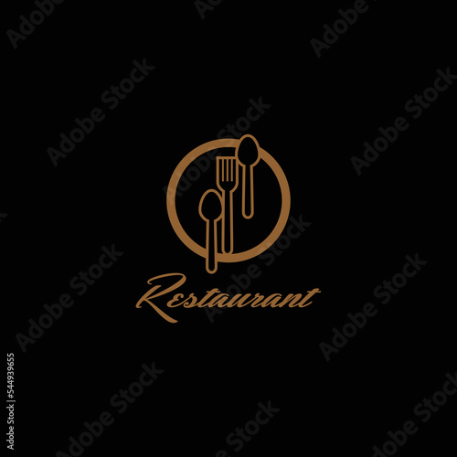 Vector logo design template for restaurant