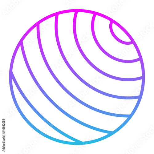 Gym Ball Line Gradient Icon