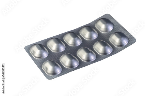Isolated blister pack with pills