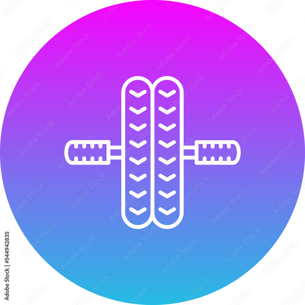 Fototapeta premium Roller Gradient Circle Line Inverted Icon