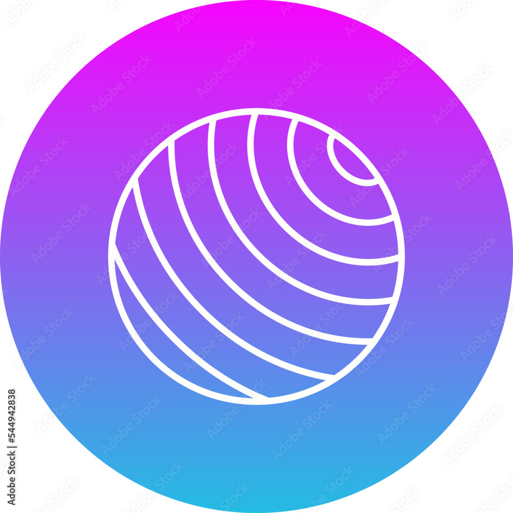 Gym Ball Gradient Circle Line Inverted Icon Gym Ball Gradient Circle Line Inverted Icon