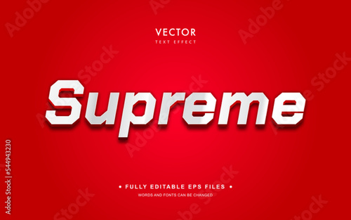 Vector Editable Text Effect in Supreme Style