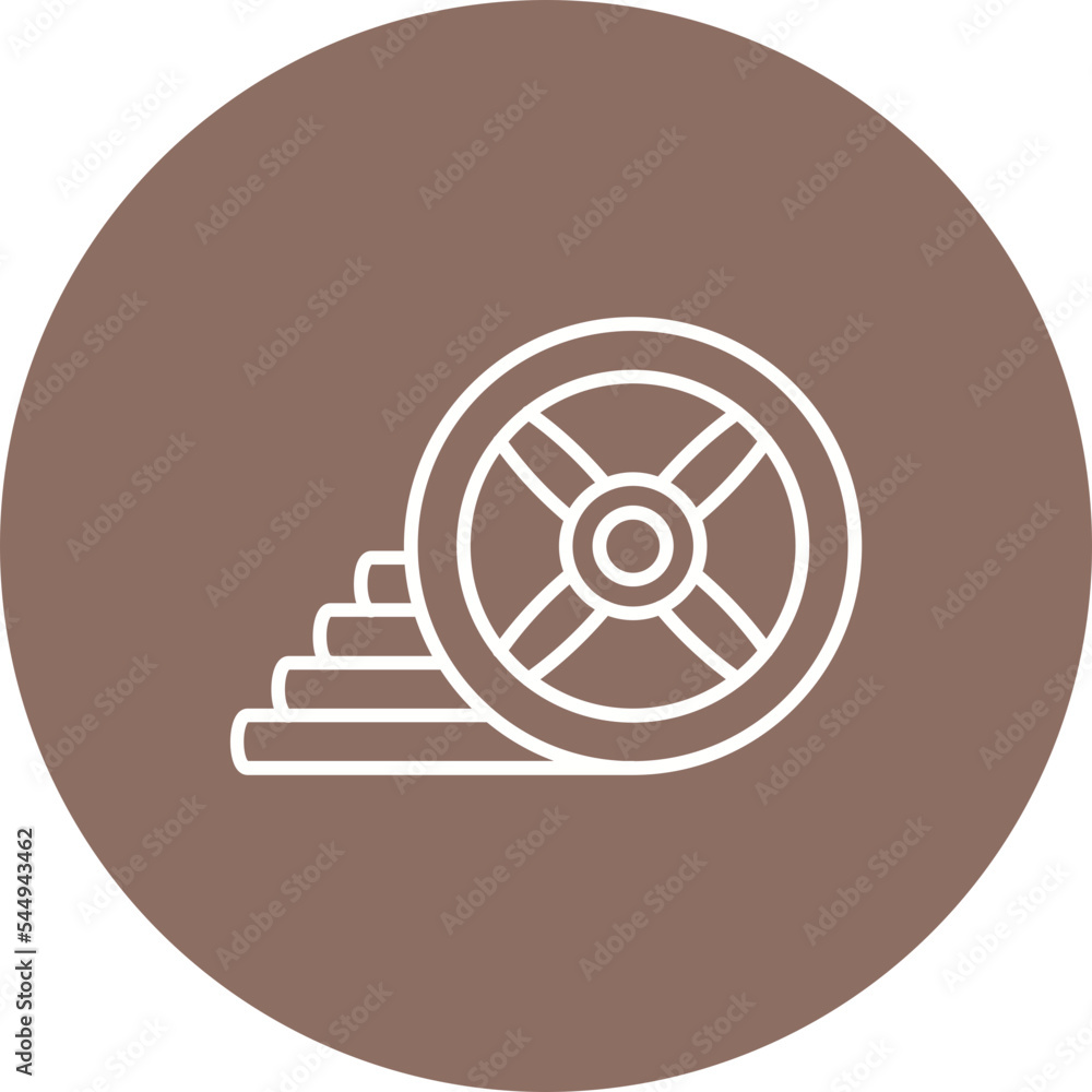 Weight Plates Multicolor Circle Line Inverted Icon Weight Plates Multicolor Circle Line Inverted Icon