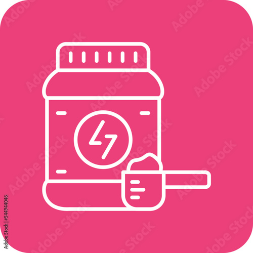 Supplement Multicolor Round Corner Line Inverted Icon