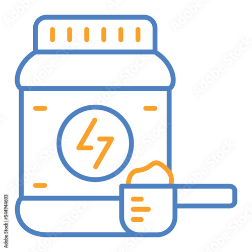 Supplement Blue And Orange Line Icon