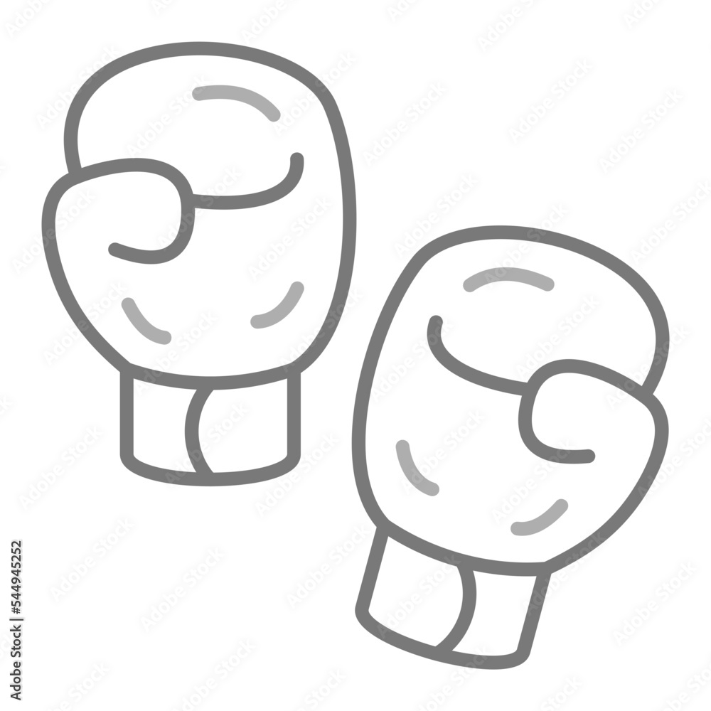 Boxing Glove Greyscale Line Icon Boxing Glove Greyscale Line Icon