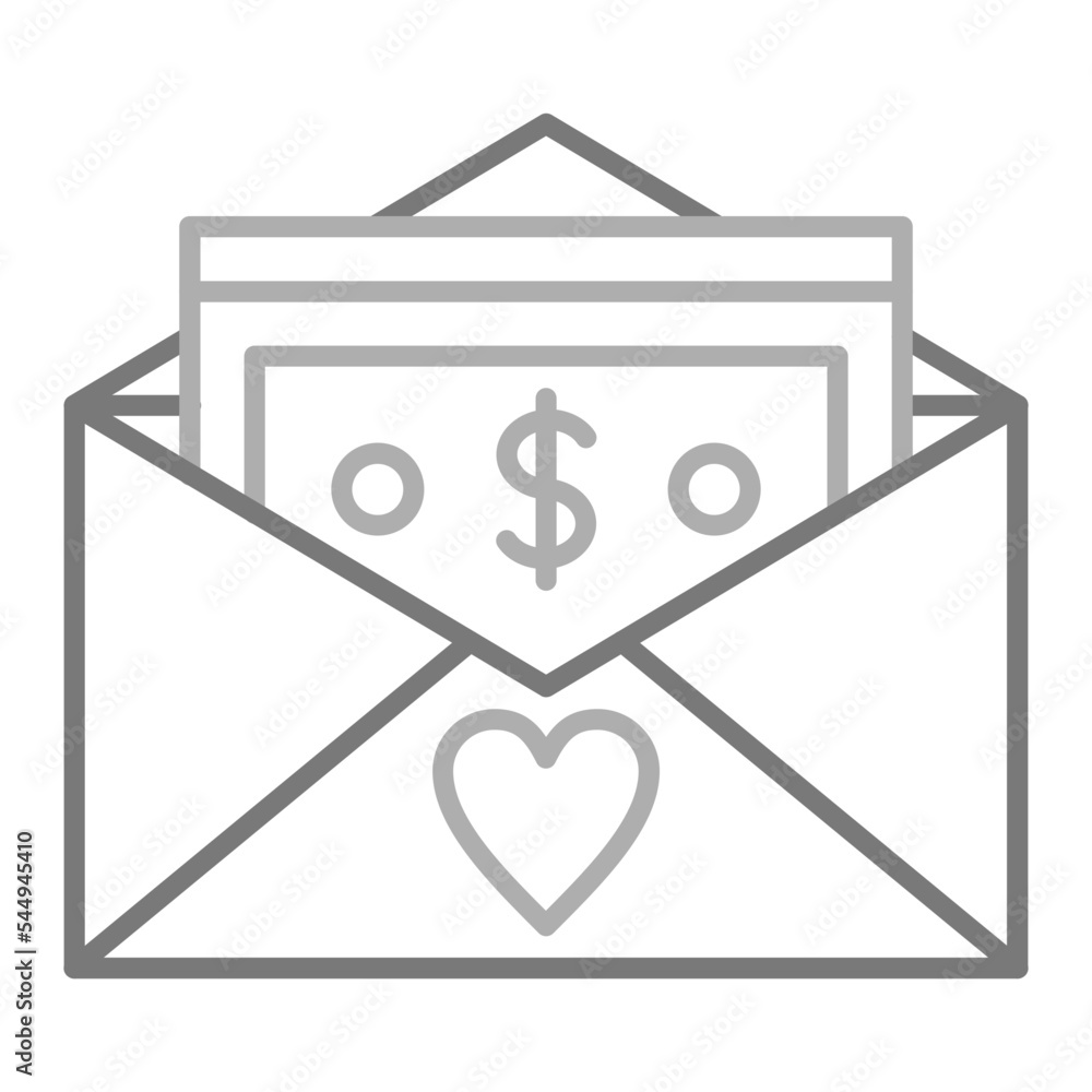 Money Greyscale Line Icon Money Greyscale Line Icon
