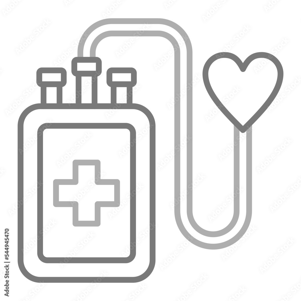 Blood Donation Greyscale Line Icon Blood Donation Greyscale Line Icon