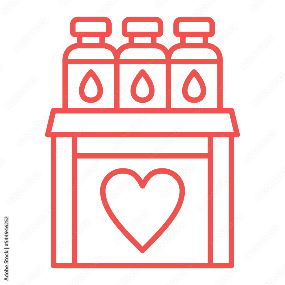 Water Donation Multicolor Line Icon Water Donation Multicolor Line Icon