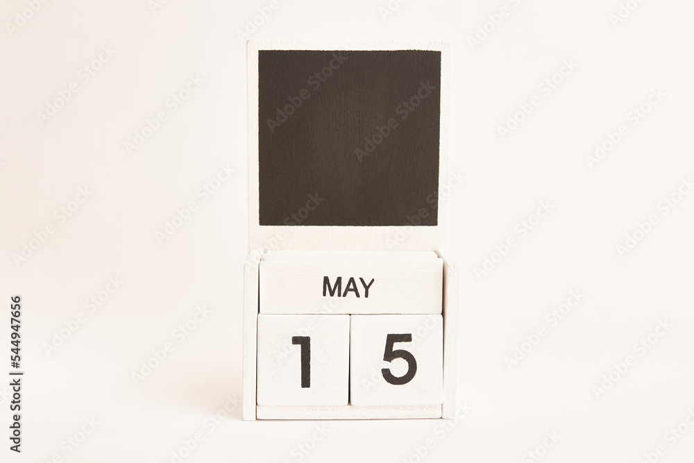 Calendar with the date May 15 and a place for designers. Illustration for an event of a certain date. Calendar with the date May 15 and a place for designers. Illustration for an event of a certain date.