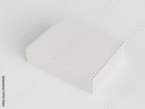 3D illustration. Closed mailing box on white background