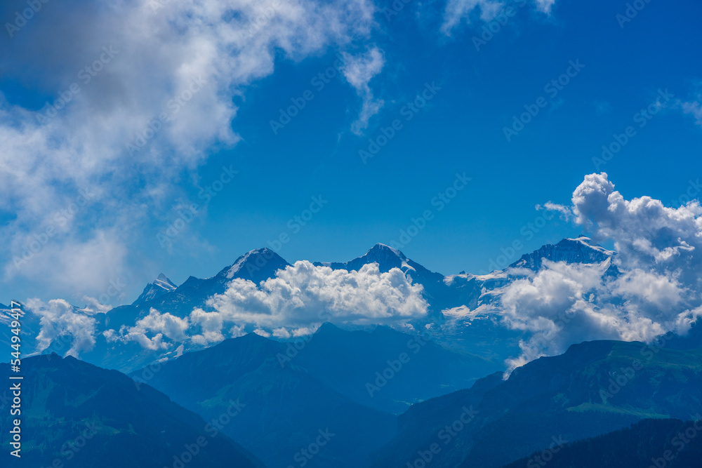 Panoramic view of the Alps in Switzerland. Panoramic view of the Alps in Switzerland.